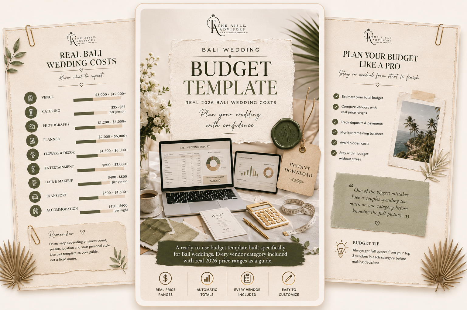 Bali Budget Template cover